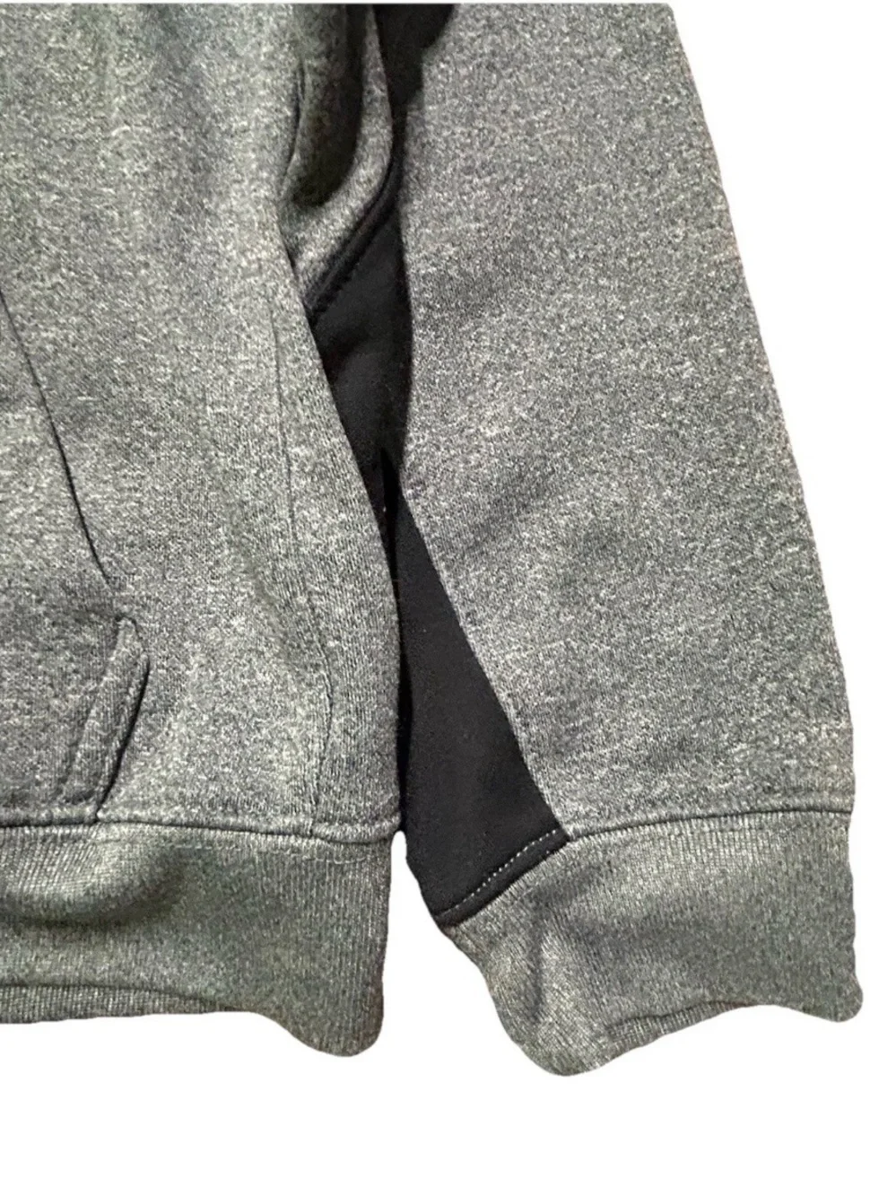 Boys Nike Dri-Fit Grey Hoodie Sweatshirt Black Logo Size 7